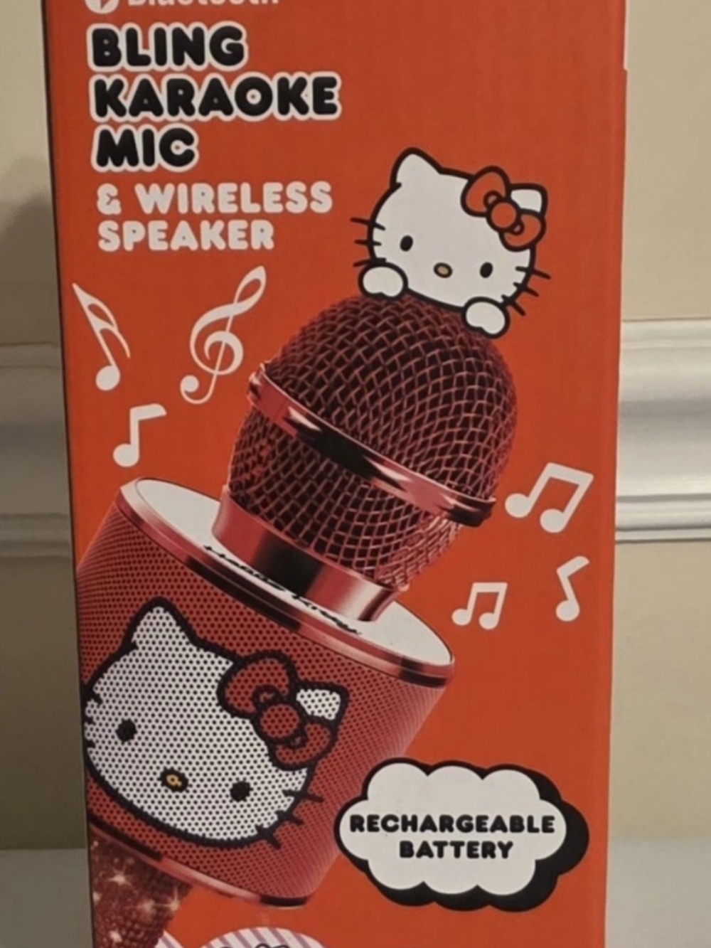 Hello Kitty Metallic Red Bluetooth Karaoke Microphone & Speaker